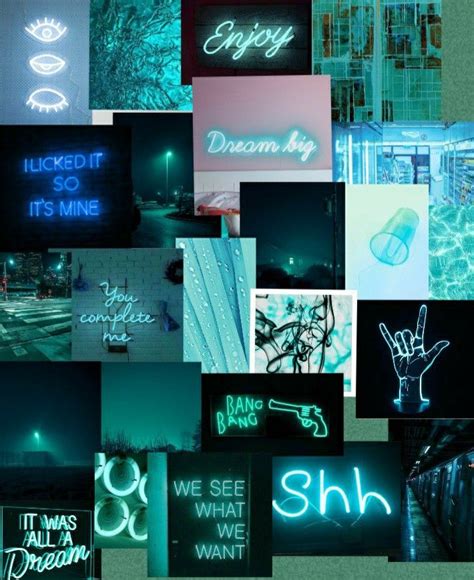 neon cyan aesthetic